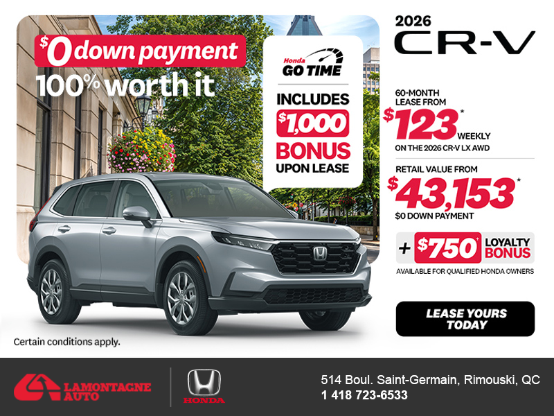 Get the 2026 Honda CR-V! 