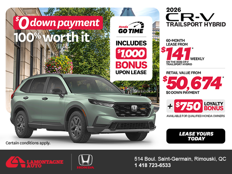 Get the 2026 Honda CR-V Hybrid!