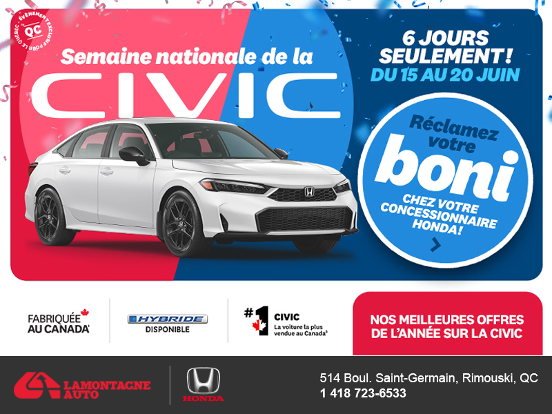 L'événement mensuel Honda !