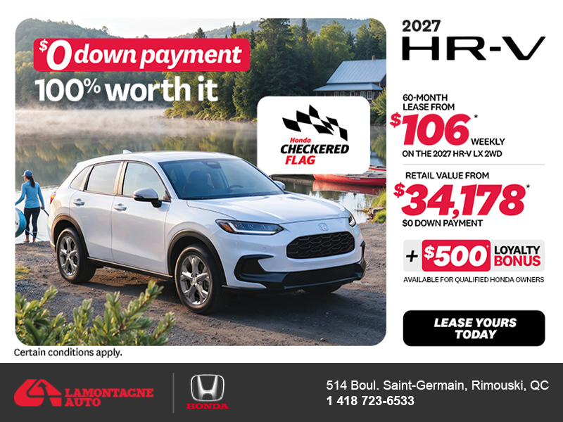 Get the 2027 Honda HR-V! 
