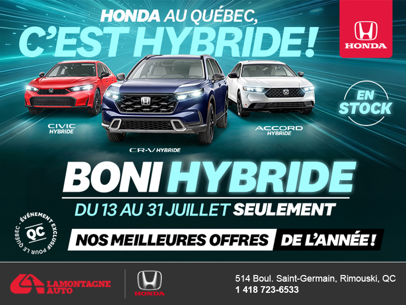 L'événement mensuel Honda !