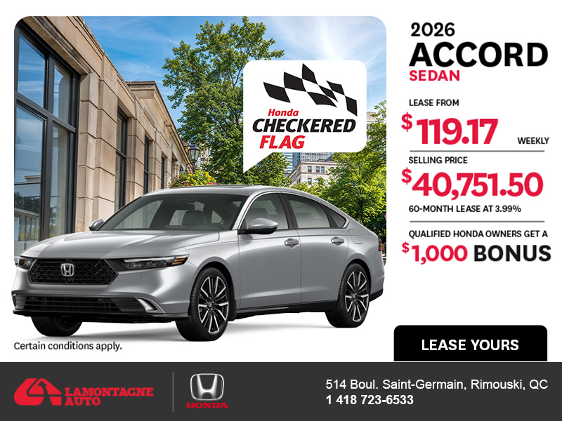 Get the 2026 Honda Accord!