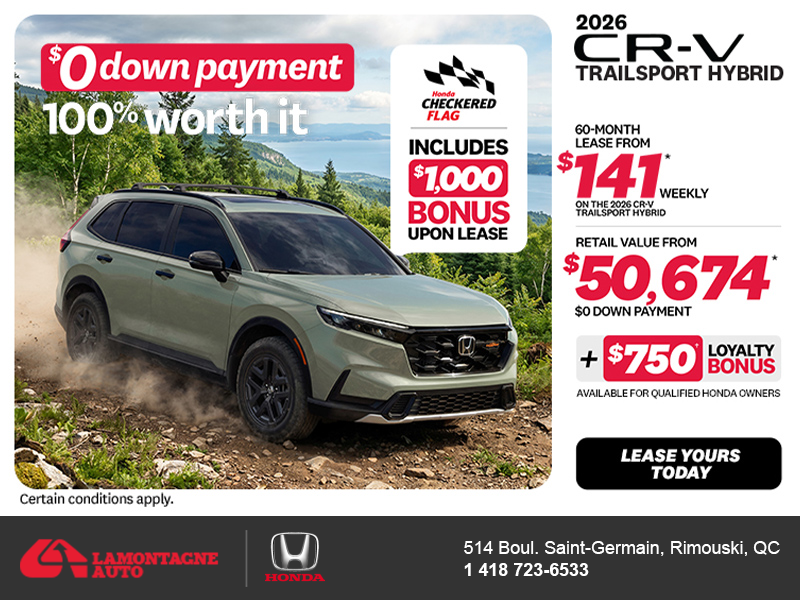 Get the 2026 Honda CR-V Hybrid!