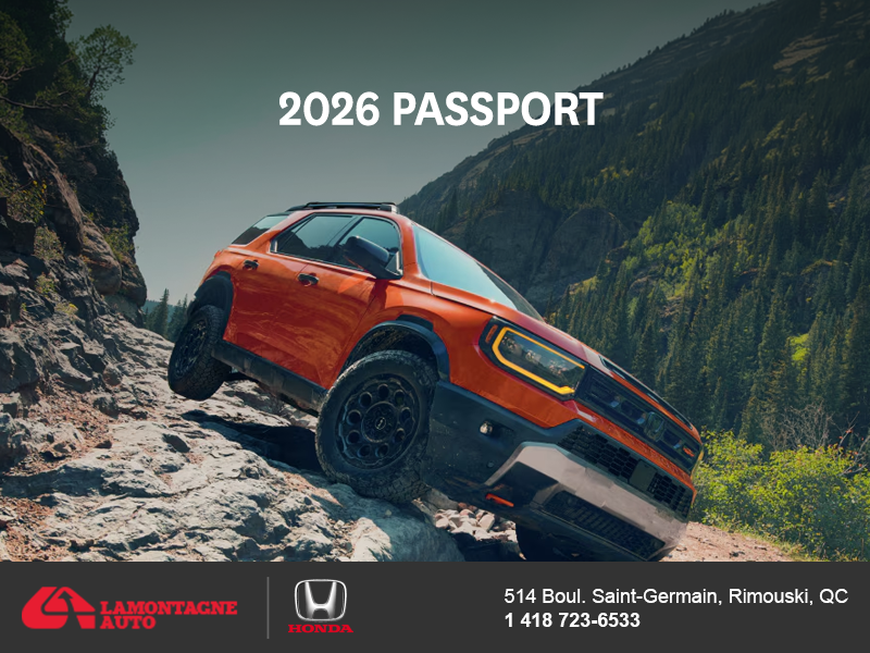 Get the 2026 Honda Passport! 