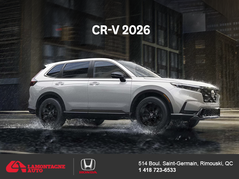 Obtenez la Honda CR-V 2026!