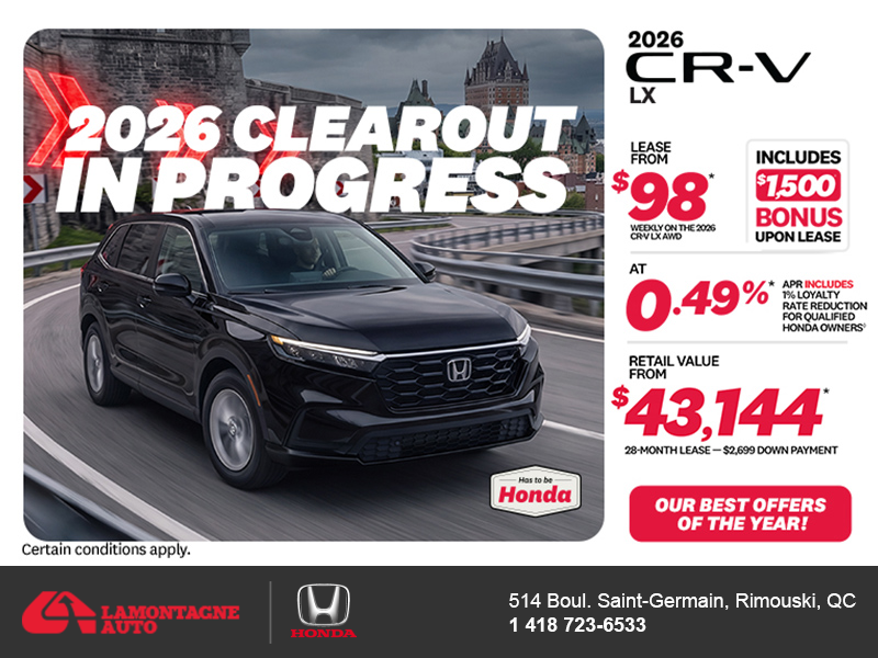 Get the 2026 Honda CR-V! 