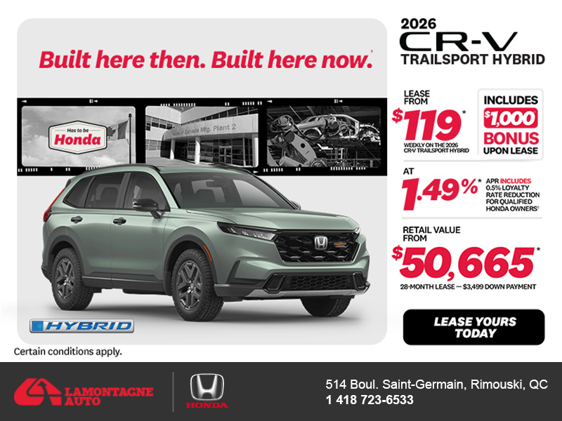 Get the 2026 Honda CR-V Hybrid!