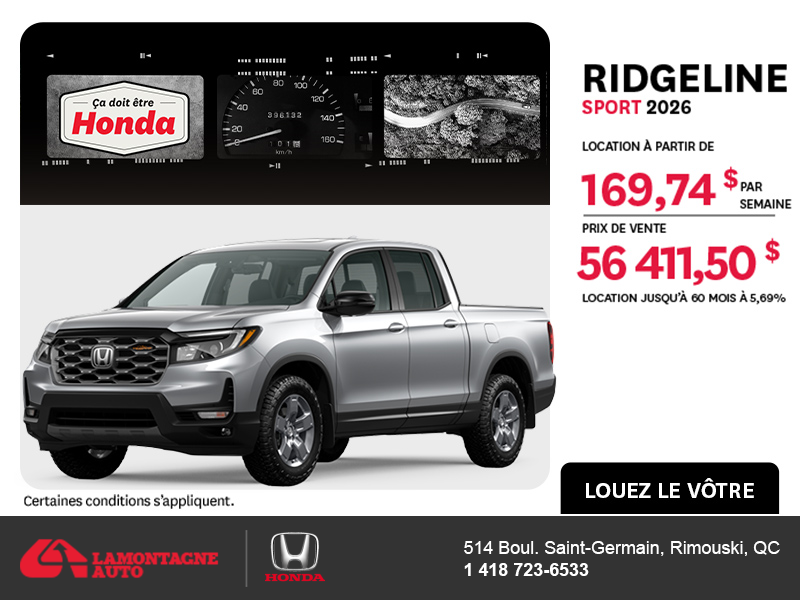 Honda Ridgeline 2026