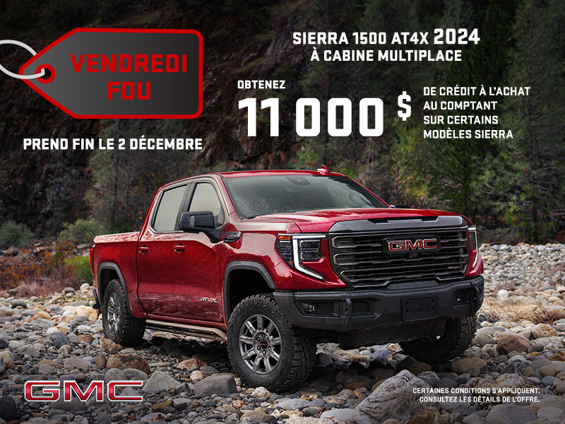 Le GMC Sierra 1500 2024 AT4X à cabine multiplace