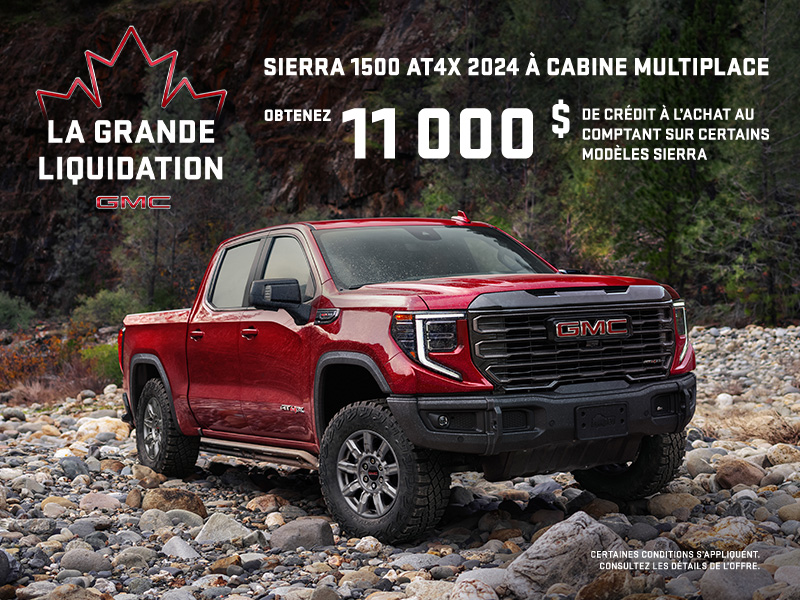 Le GMC Sierra 1500 2024 édition graphite à cabine multiplace