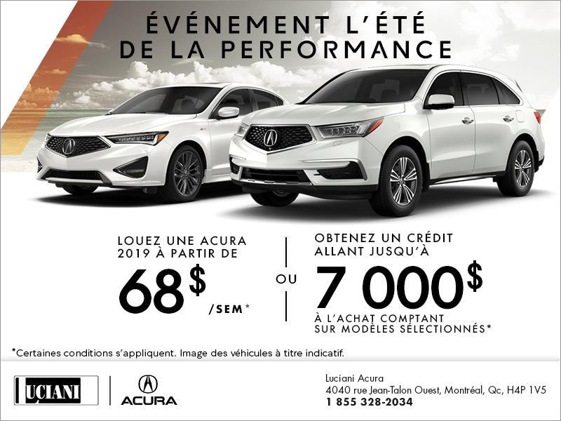 Événement l'été de la performance d'Acura