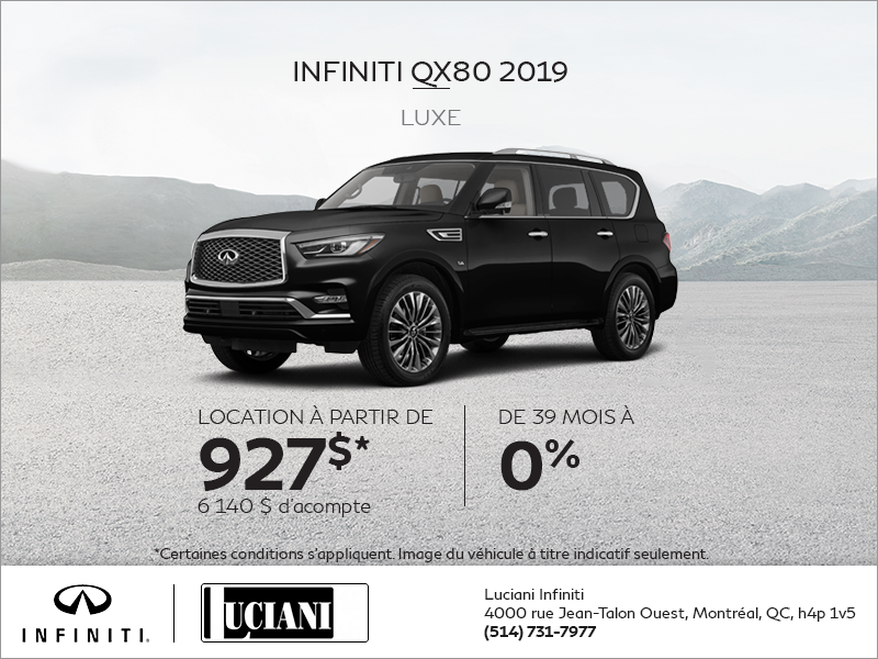 Louez le INFINITI QX80 2019!