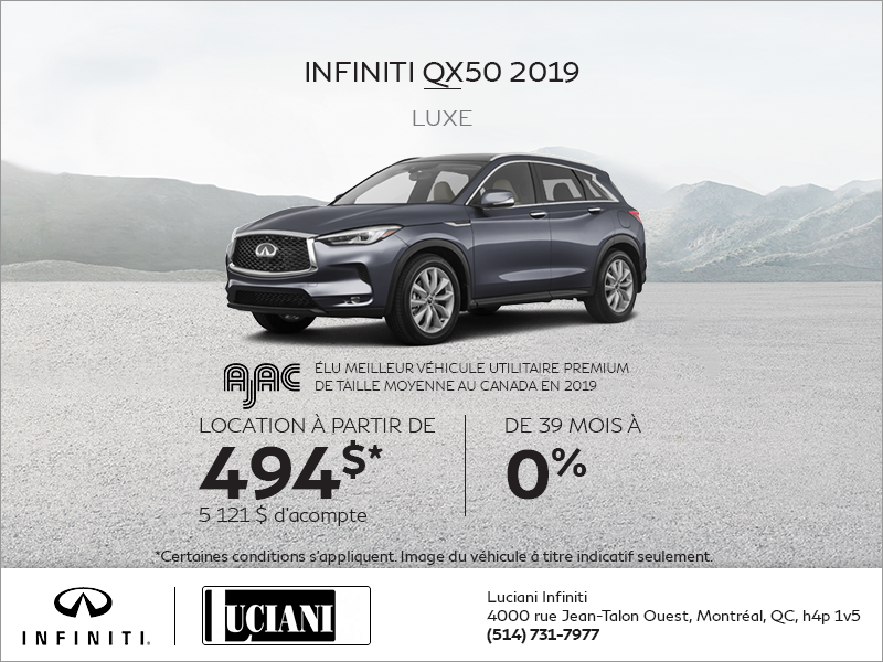 Louez le INFINITI QX50 2019!