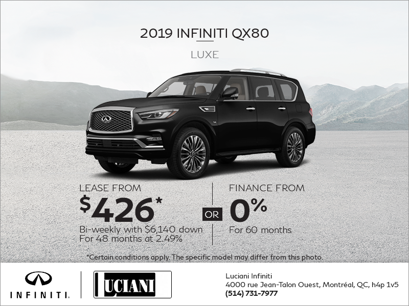Lease the 2019 INFINITI Qx80!