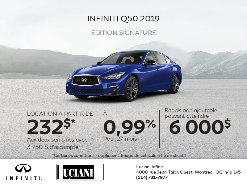 Louez la INFINITI Q50 2019!