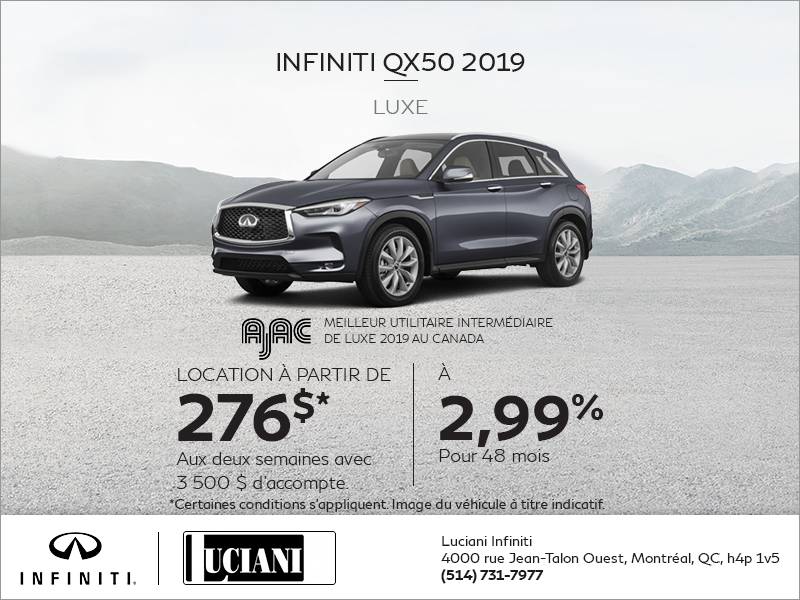 Louez le INFINITI QX50 2019!