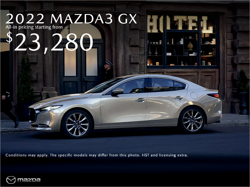 Get the 2022 Mazda3 today!