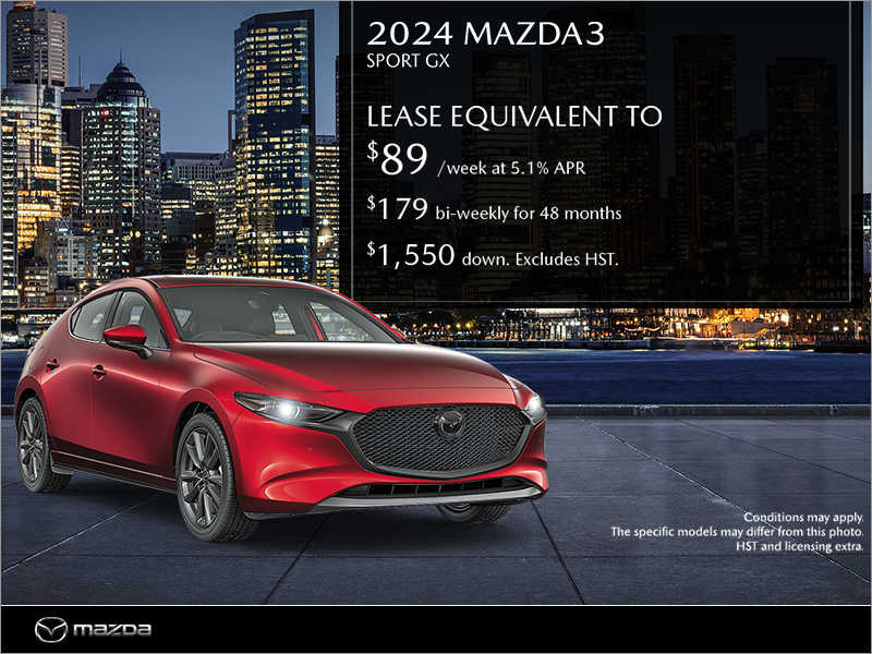 Get the 2024 Mazda3 Sport today!