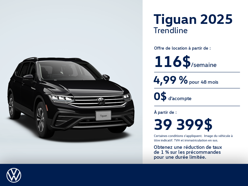 Procurez-vous le Volkswagen Tiguan 2025