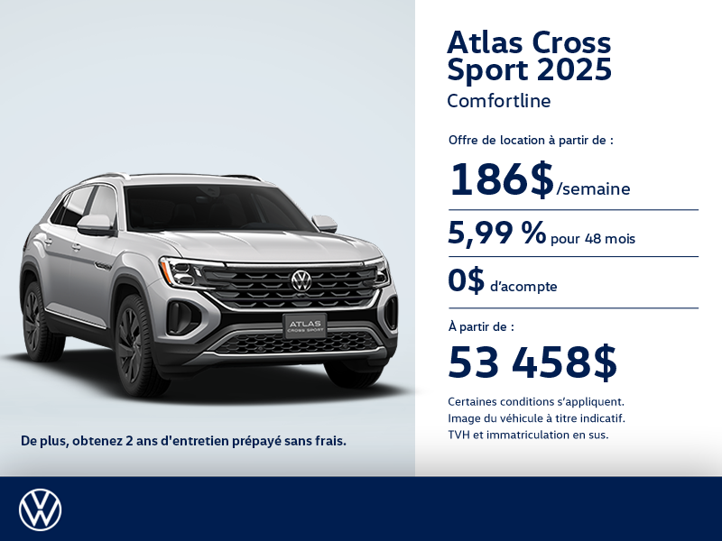 Procurez-vous le Volkswagen Atlas Cross Sport 2025