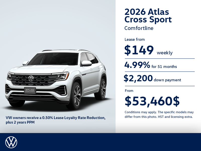 Get the 2026 Volkswagen Atlas Cross Sport