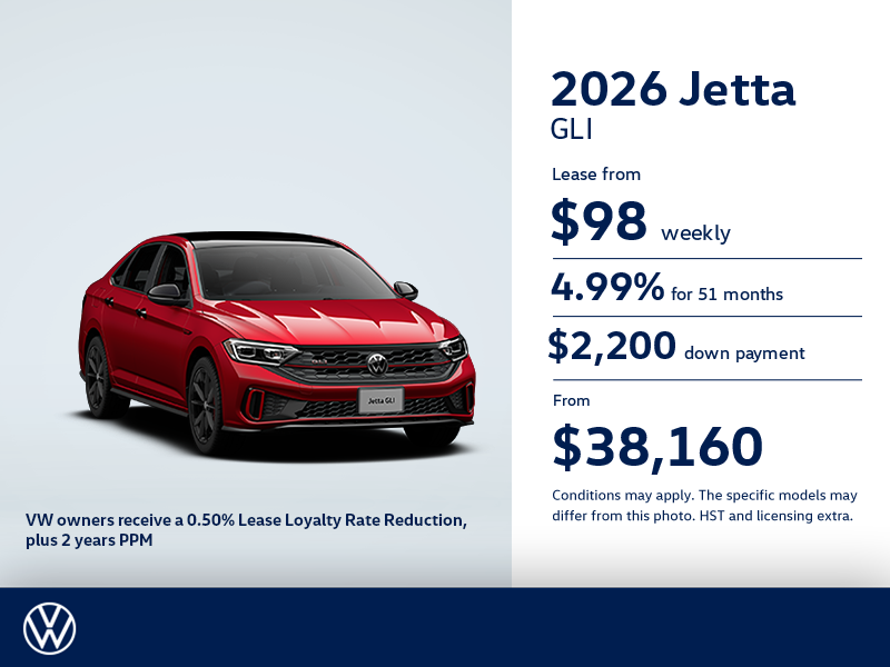 Get the 2026 Volkswagen Jetta GLI