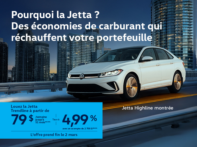 Procurez-vous la Volkswagen Jetta 2026