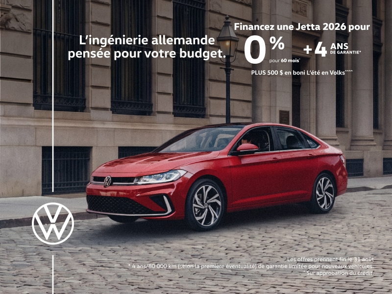 Procurez-vous la Volkswagen Jetta 2026