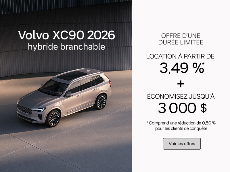 Le Volvo XC90 Hybride Branchable 2026