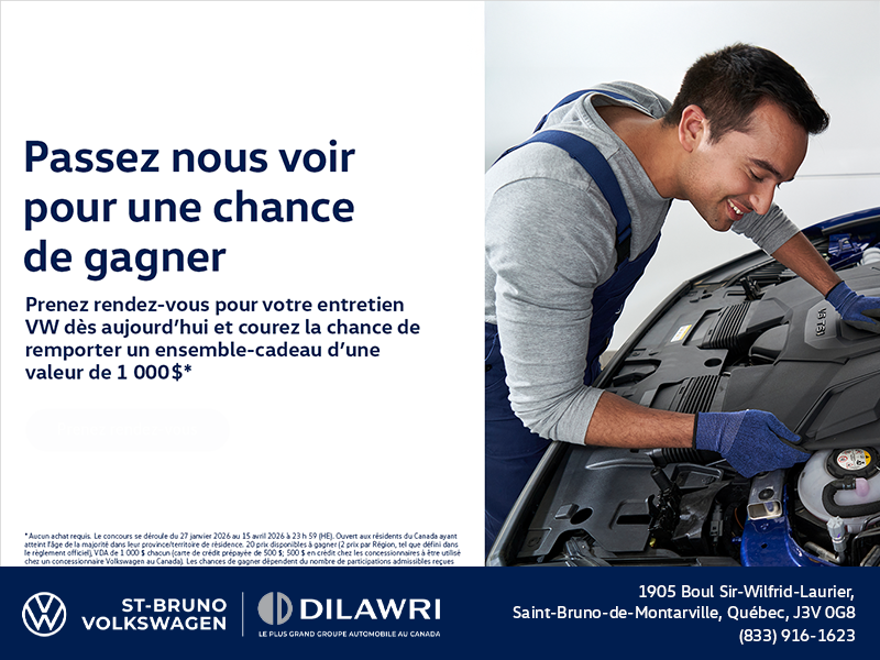 Passez nous voir pour une chance de gagner