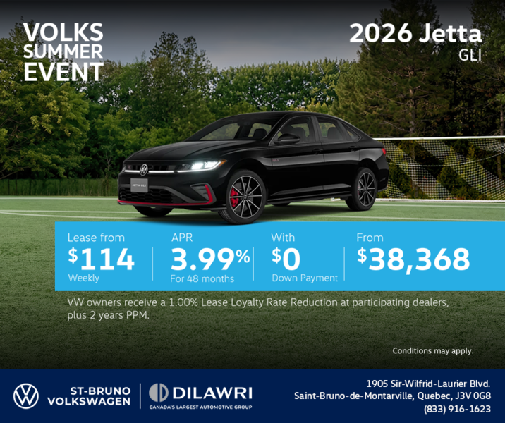 Get the 2026 Volkswagen Jetta GLI