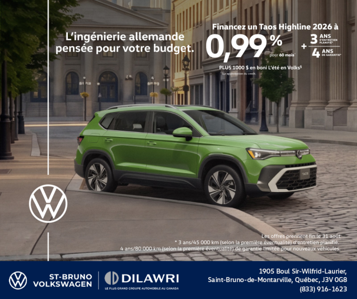 Procurez-vous le Volkswagen Taos 2026