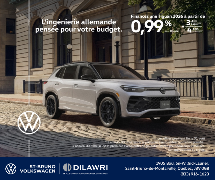 Procurez-vous le Volkswagen Tiguan 2026
