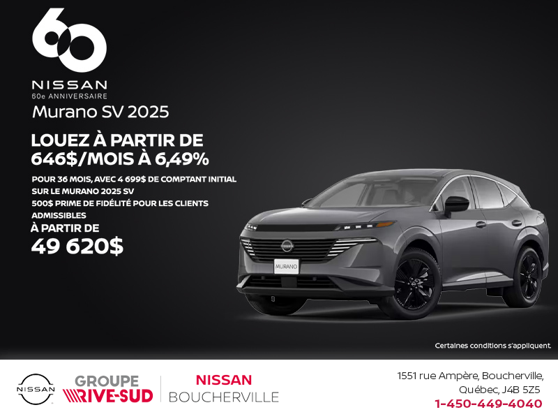 Obtenez le Murano 2025 !