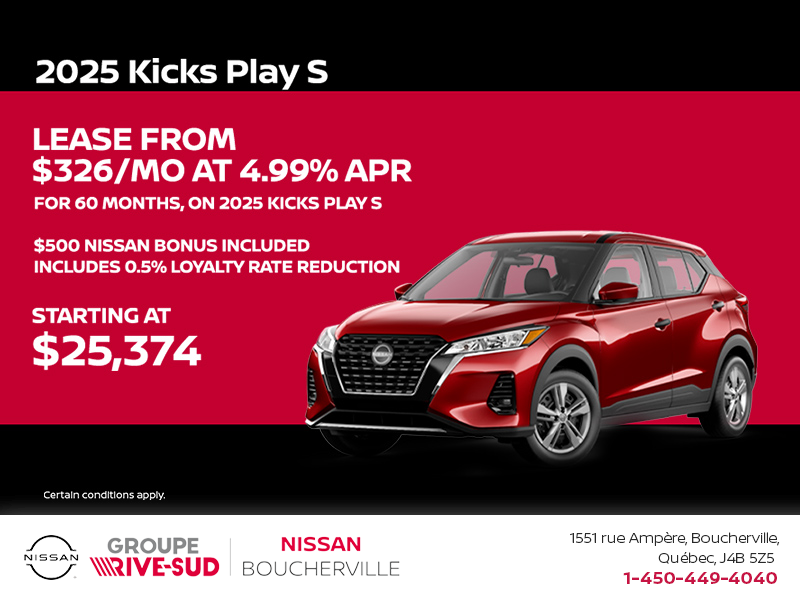 Get the 2025 Kicks S Play Today!