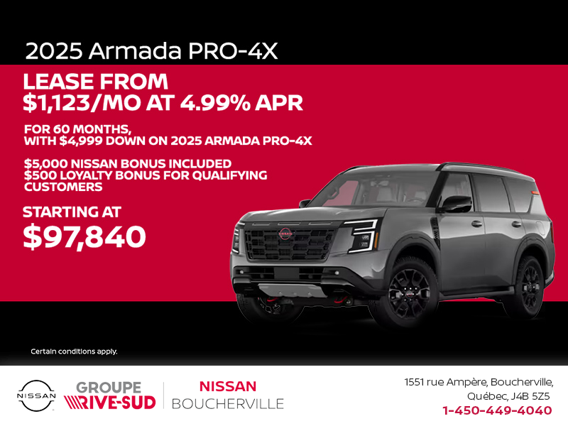 Get the 2025 Nissan Armada Today!