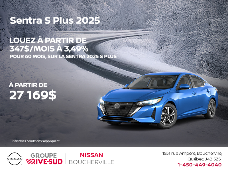 Obtenez la Sentra 2025 !