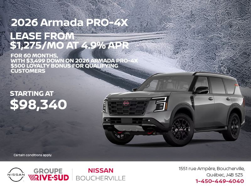 Get the 2026 Nissan Armada Today!