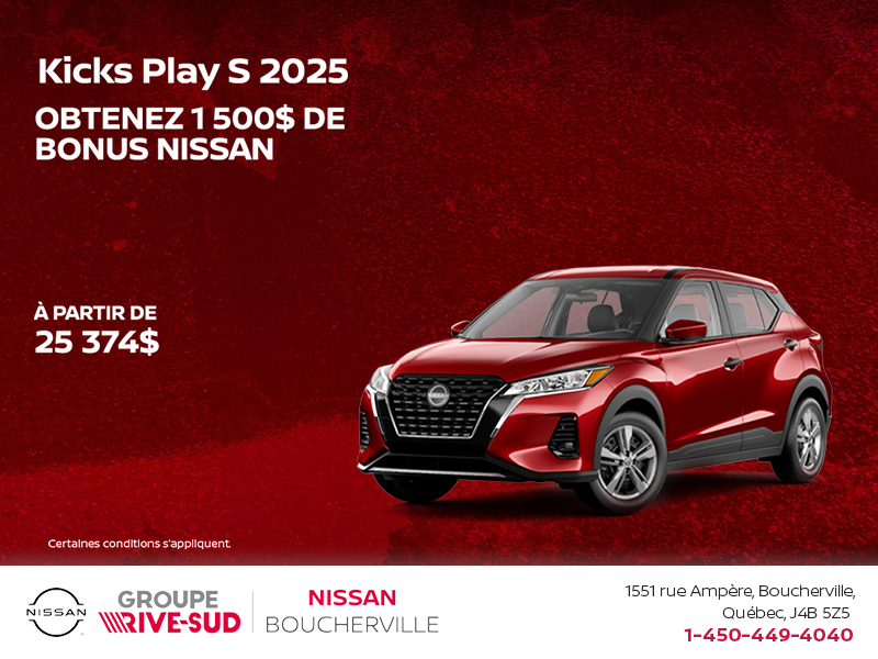 Obtenez le Kicks Play 2025 !