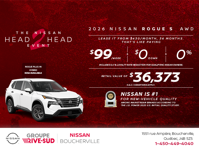 Get the 2026 Nissan Rogue S Today!