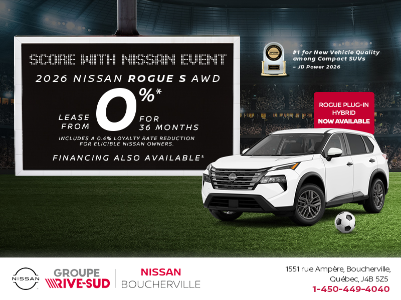 Get the 2026 Nissan Rogue S Today!