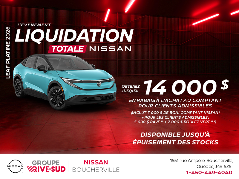 Obtenez la Leaf Platine 2026!
