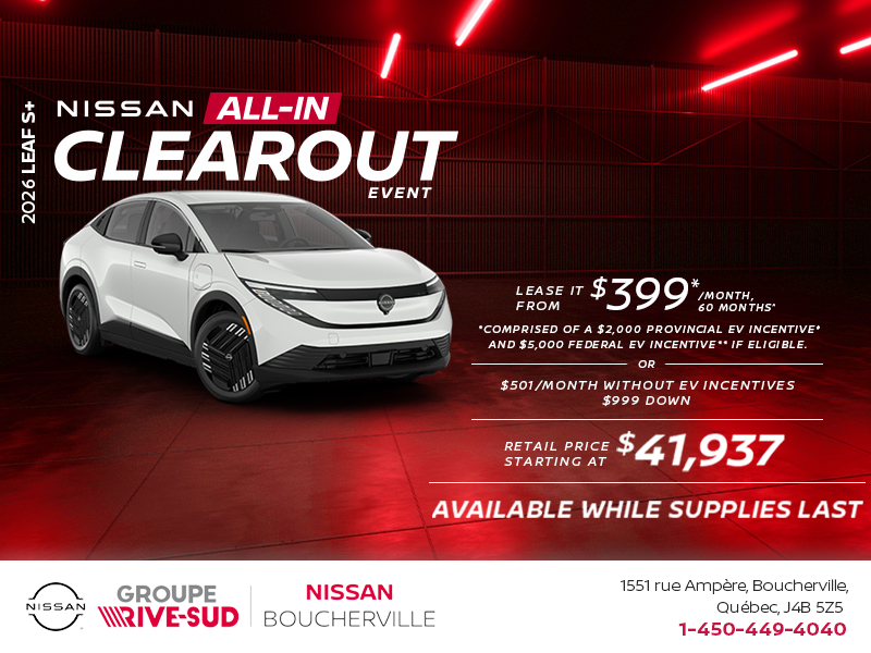 Get the 2026 Leaf  S+ Today!