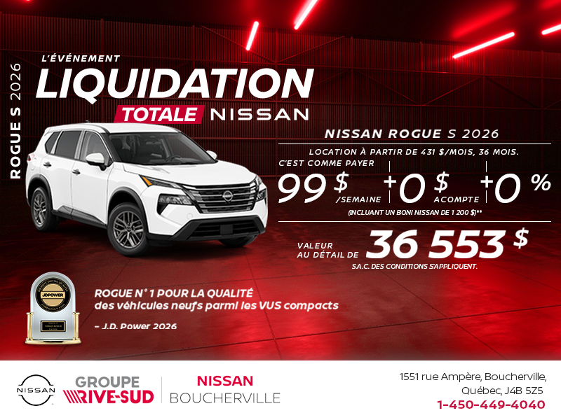 Obtenez le Rogue S 2026!