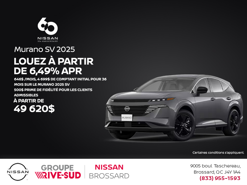 Obtenez le Murano 2025 !