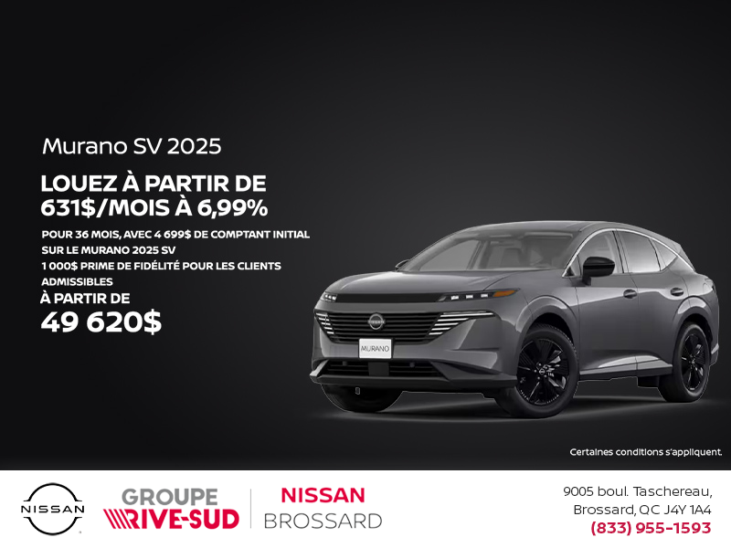 Obtenez le Murano 2025 !