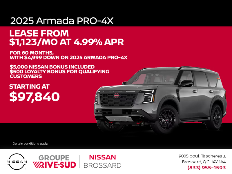 Get the 2025 Nissan Armada Today!