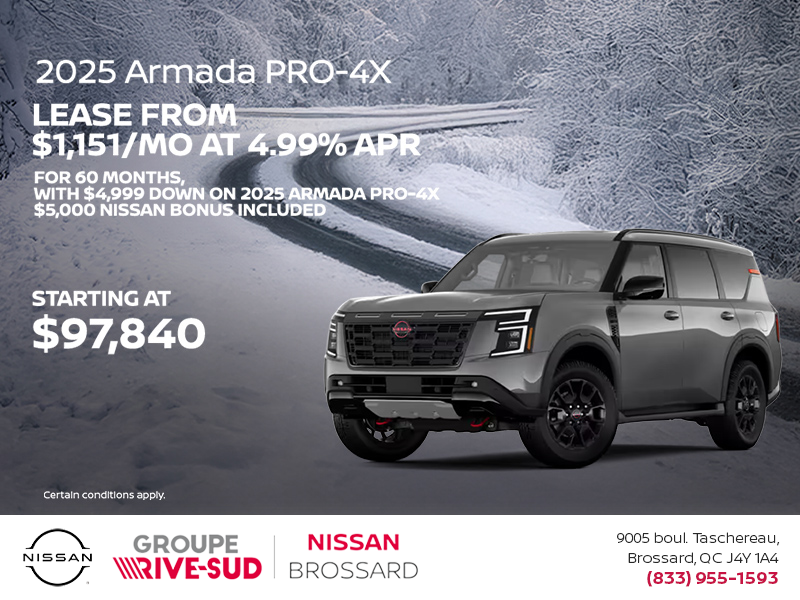 Get the 2025 Nissan Armada Today!