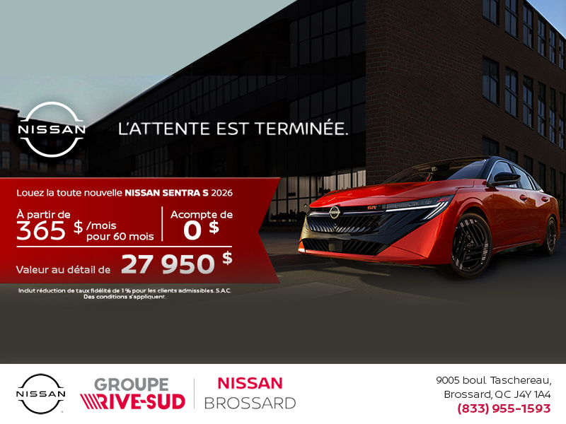 Obtenez la Sentra 2026 !