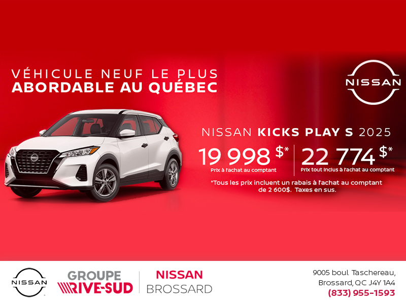 Obtenez le Kicks Play 2025 !